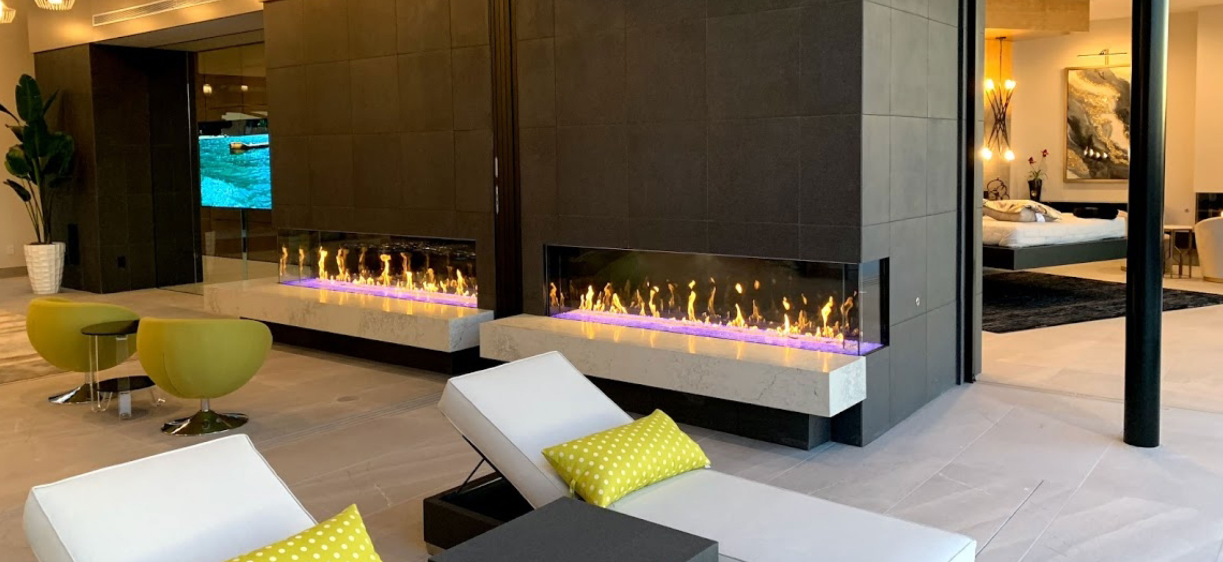 Right Hand Corner DaVinci Custome Fireplace